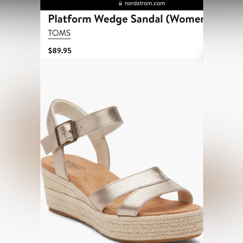 BRAND NEW!!! Metallic Espadrille Boho Wedges